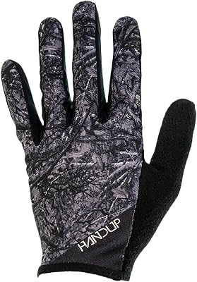 Handup Most Days Full Finger Lightweight Anti-Slip Breathable Mountain Bike MTB Bicycle Enduro Downhill XC Cycling Motocross Unisex Gloves Grey Timber Camo, Medium