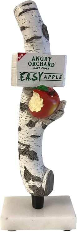 Angry Orchard Hard Cider Easy Apple Tap Handle Tall Birch Log