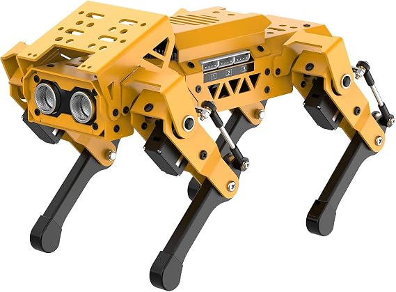 Robot Dog Arduiino Scratch Python Programming STEM Learning Science Kit, Mechanical Dog with ESP32 Controller, Bionic Action, Open Source Education Project for Teens, Adults, Robot Learning