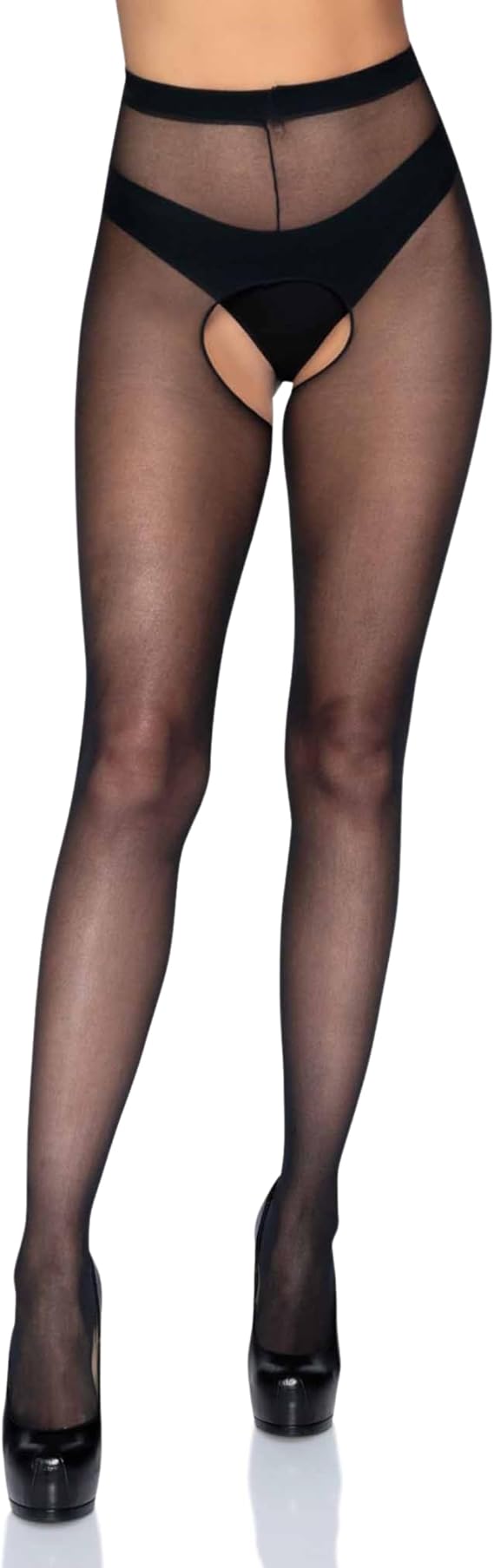Leg Avenue Women's Queen Crotchless Panty Hose