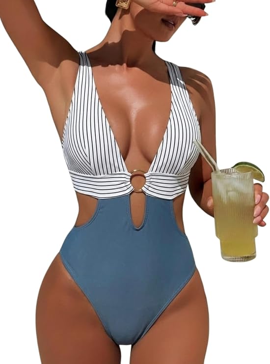 Women Sexy High Cut Cheeky One Piece Swimsuits Monokini