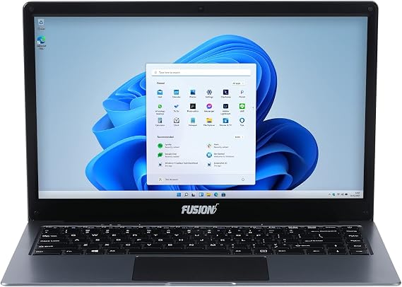 Fusion5 14.1" Full HD Windows 11 Professional Laptop - 4GB RAM 128GB Storage, Dual-Band WiFi, Integrated Webcam - A90B+ Pro, 14 Inch Lightweight Laptop, HDMI, USB 3.0, Expandable Storage