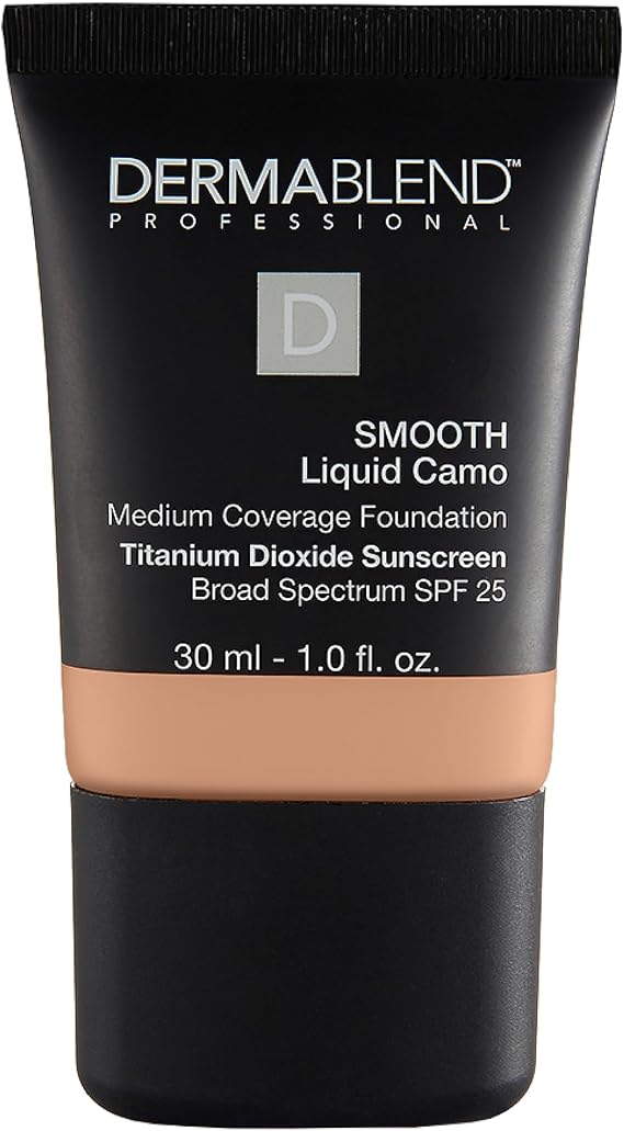 Dermablend Smooth Liquid Camo Foundation SPF 25-24 Hour Hydration - Buildable, Smoothing Coverage - Never Cakey Or Masky - Ideal For Normal, Dry, And Dehydrated Skin - 40C Sepia - 30 ML