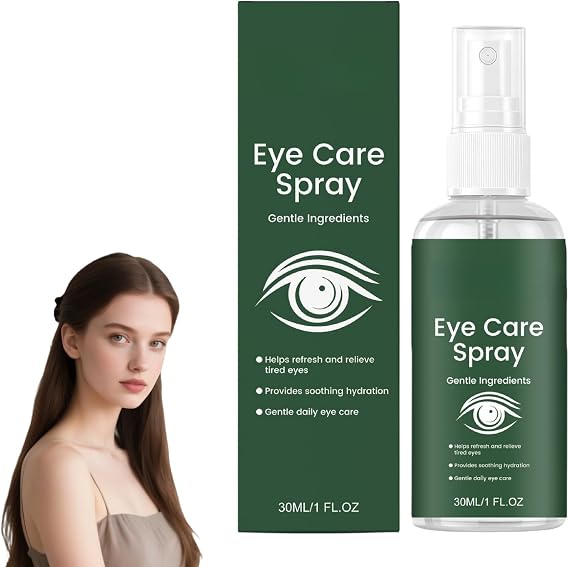 Lutein Eye Care Spray,Gentle Eye Serum Spray,Hydrating Under Eye Serum Mist with Lutein,Calendula & Vitamin E,Long Lasting Refreshing for Dry & Tired Eyes