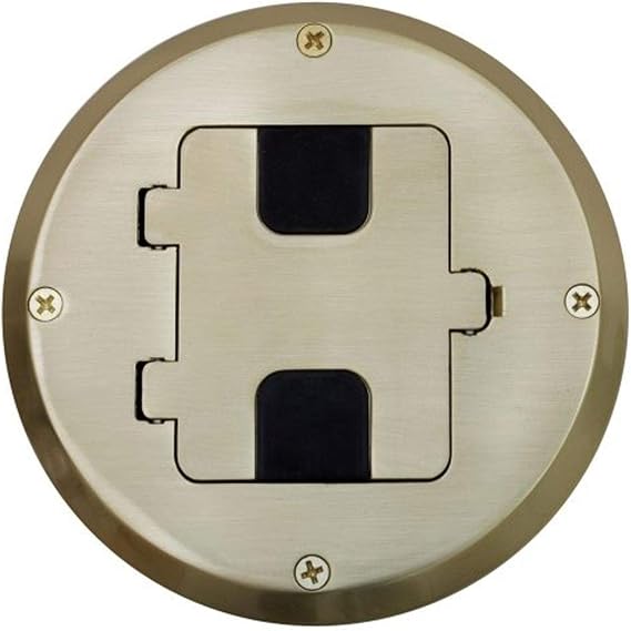 Bryant Electric RF515BP Floor Box Kit, Brass