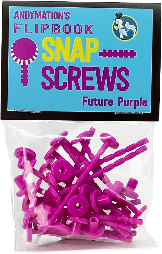 Andymation Snap Screws Purple for Binding Animated flipbooks Together