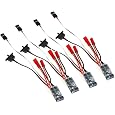 FEICHAO 10A Brushed ESC Two Way Motor Speed Controller for 1/16 1/18 1/24 Car Boat Tank (4Pcs,No Brake)
