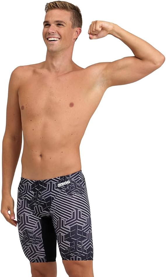 Arena Performance Men's Kikko Pro Swim Jammer MaxLife Athletic Practice Knee-Length Swimsuit Short