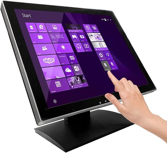 17 Inch Pro Commercial Grade Capacitive LED Backlit Multi-Touch HDMI Monitor, 4:3 Display 1280 x 1024, True Flat Seamless Touchscreen, Great for Office, POS, Retail, Restaurant, Bar, Gym, Warehouse