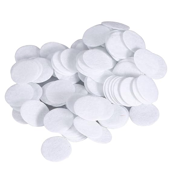 Microdermabrason Filter, 100Pcs Cotton Filters Replacement Round Filtering Pad Vacuum Filters Accesories for Beauty Machine (15mm)