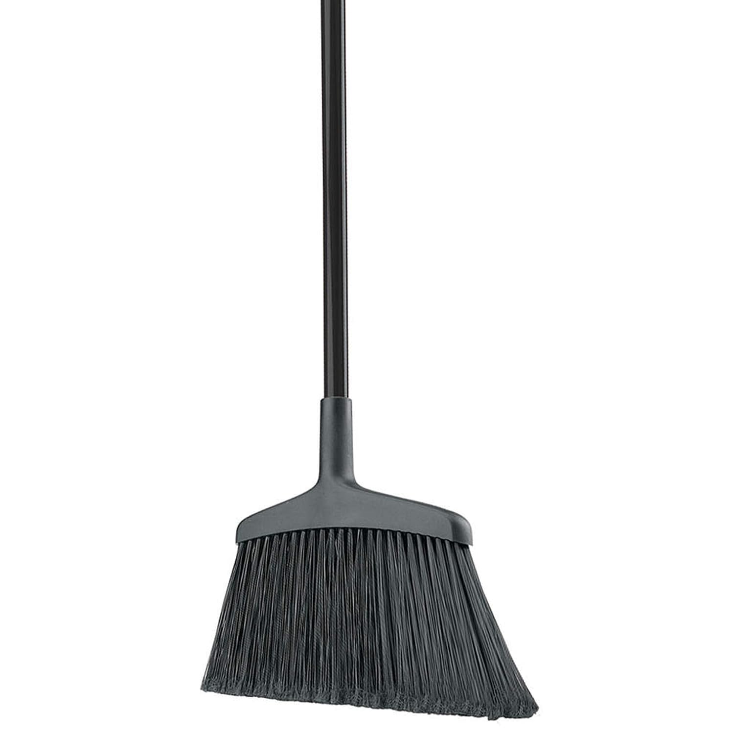 Libman Commercial 1115 Wide Commercial Angle Broom, Steel Handle, 15 Wide, Black Handle Pack of 6