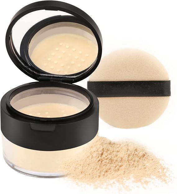 Boobeen Oil Control Loose Powder Translucent Setting Powder Smooth Loose Face Powder, Lightweight&Long Lasting Makeup Setting Foundation Powder, Matte Tint