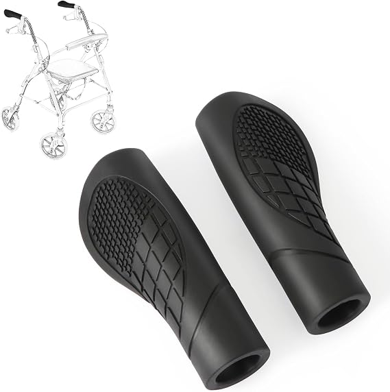 2pcs Rollator Hand Grips, Universal Rollator Handle Covers 1 Inch
