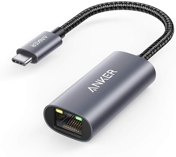 Anker USB C to Ethernet Adapter, Portable 1 Gbps Network Hub