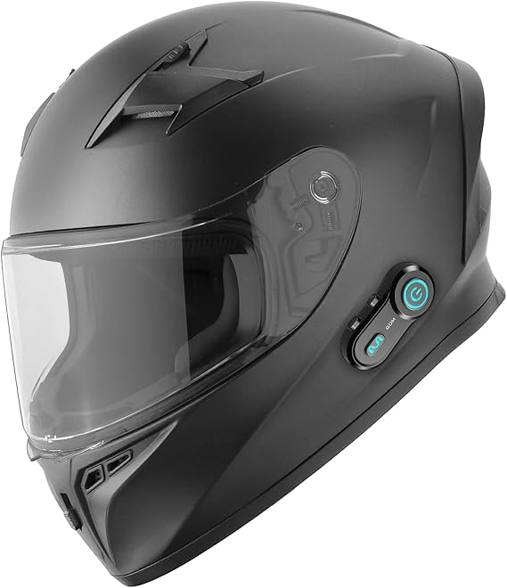 GDM Full Face Motorcycle Helmet, DOT Certified, Bluetooth Compatible, 4-Vent System