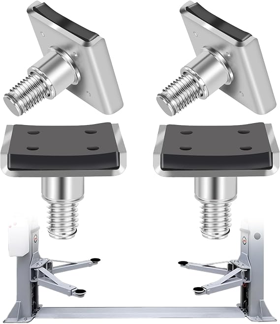 4 Pack Truck Adapters for 2 Post Lift, Hot Dipped Galvanized Steel | 2 Post Lift Extensions, Lift Adapters for Auto/Car/Vehicle, Auto Lift Spin-Up Frame, Truck Adapter Kit
