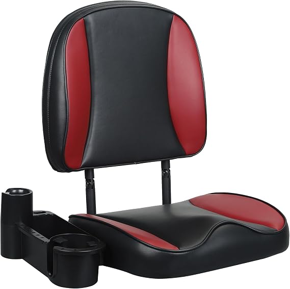 ERGOSEAT Padded Low Back Folding Fishing Boat Seat for Jon Bass Canoe