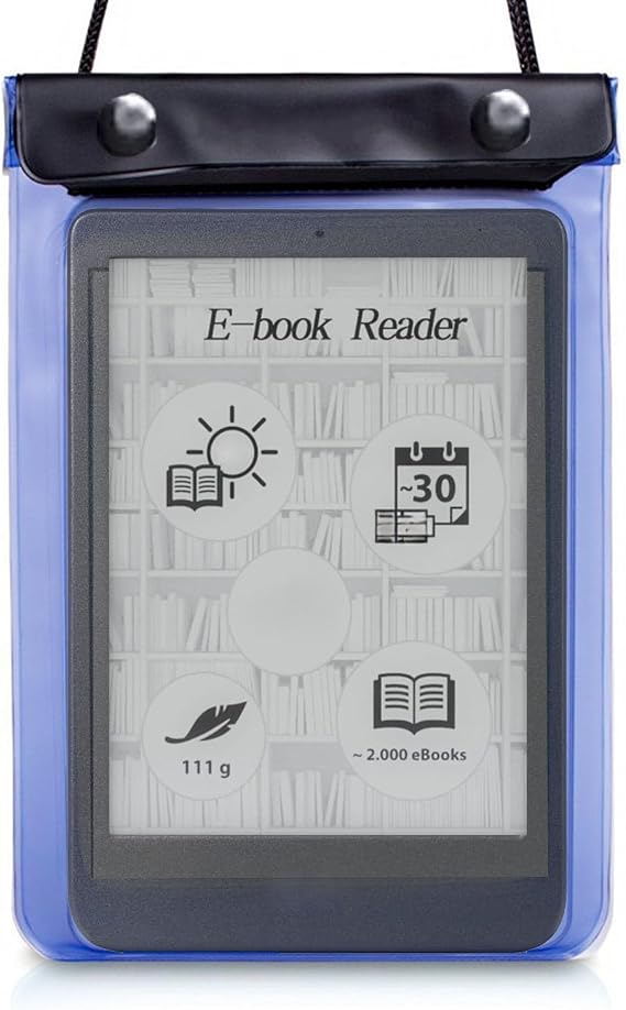 Universal 6-7 Inch Waterproof eReader Case Cover Pouch (Blue)