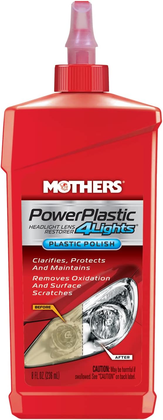 Mothers PowerPlastic 4Lights Plastic Polish, 8 oz. (08808)