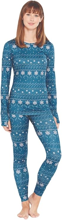 Terramar Women's Cloud Nine 4-Way Stretch Brushed Scoop