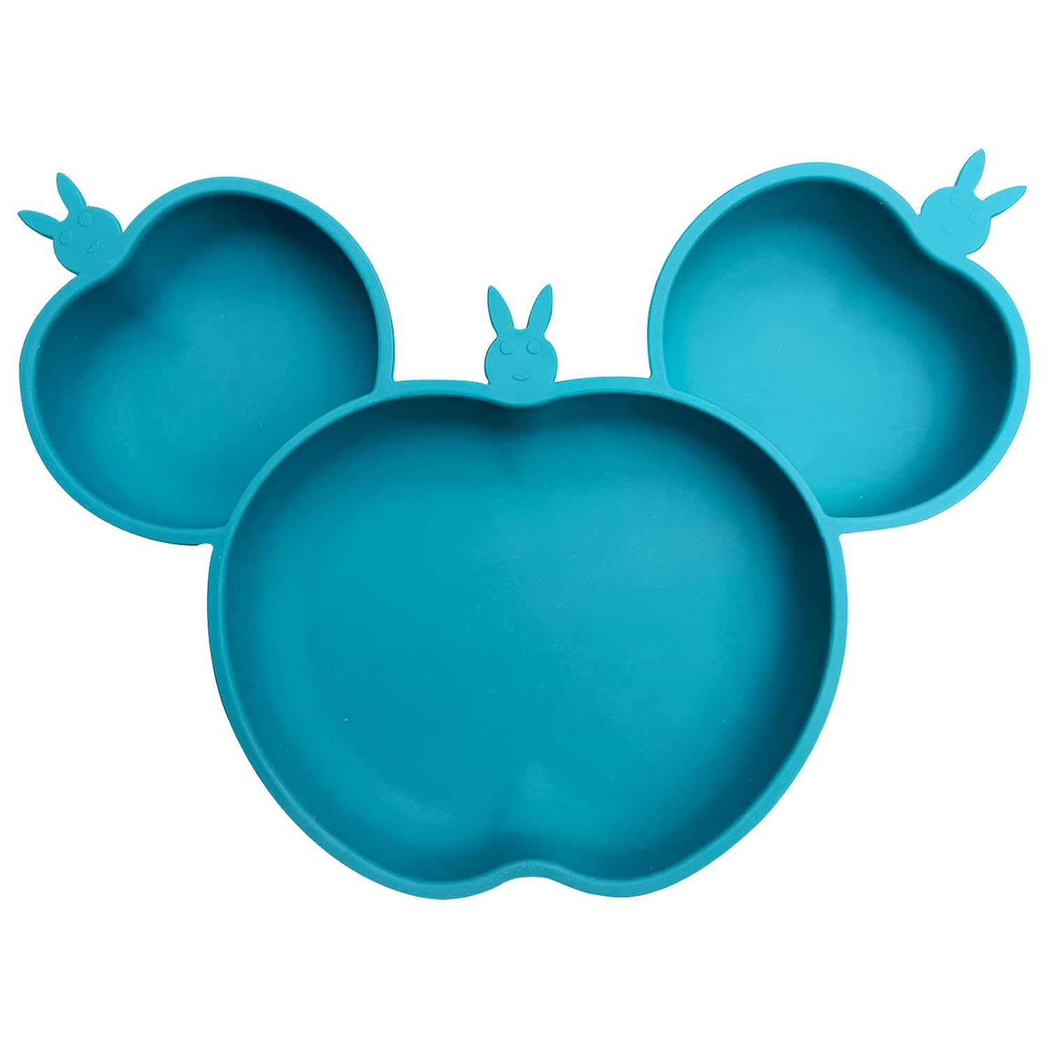 URONNFIT Baby Plates with Suction BPA Free Food Grade Silicone Suction Plates for Babies Self-Feeding Baby Plates for Toddlers Microwave and Dishwasher Safe Suction Plates for Toddlers Dark Blue