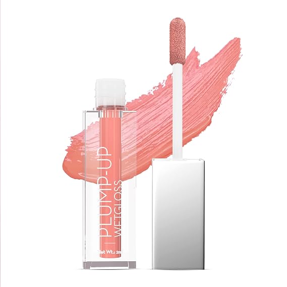 SWISS BEAUTY Plump-Up Wet Lightweight Lip Gloss With High Shine Glossy Finish For Fuller And Plump Lips | Shade- Caramel Crush, 2Ml|