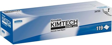 Kimwipes Delicate Task Wipers, 2-Ply, 11.8 x 11.8, Unscented, White, 120/Box, 15 Boxes/Carton