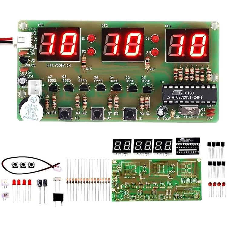 DUTTY DIY digital clock, LED electronic clock, DIY parts