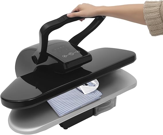 Intelligent Steam Press 1600W Iron Press Machine Digital Steam Press for Clothes Professional Steam Fabric Press Machine with 5 Fabric Function Iron Presses for Home