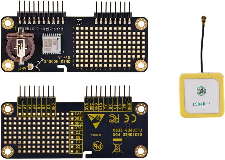 NewHail GNSS Module Receiver for Flipper Zero Support GPS BeiDou BDS GLONASS and QZSS Systems with Active GNSS Antenna for Flipper Zero
