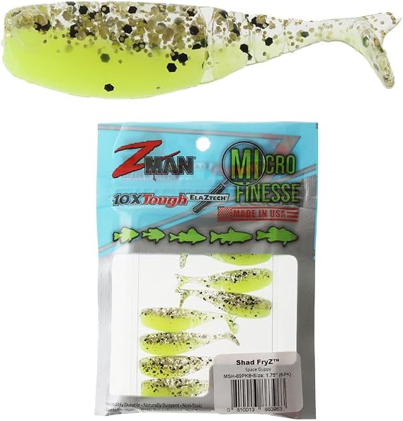 Z-Man MSH-69PK8 Shad Fryz 1.75" Space Guppy 8 Pack