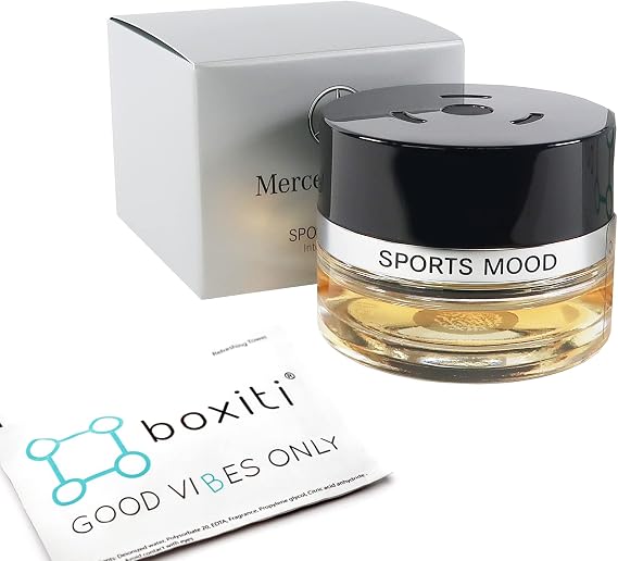Boxiti Set Sports Mood for Mercedes Benz Air Freshener System, Genuine Perfume for Mercedes, Interior Cabin Fragrance for Mercedes Cars Equipped with Air Balance Package (P21) and Boxiti Wipe