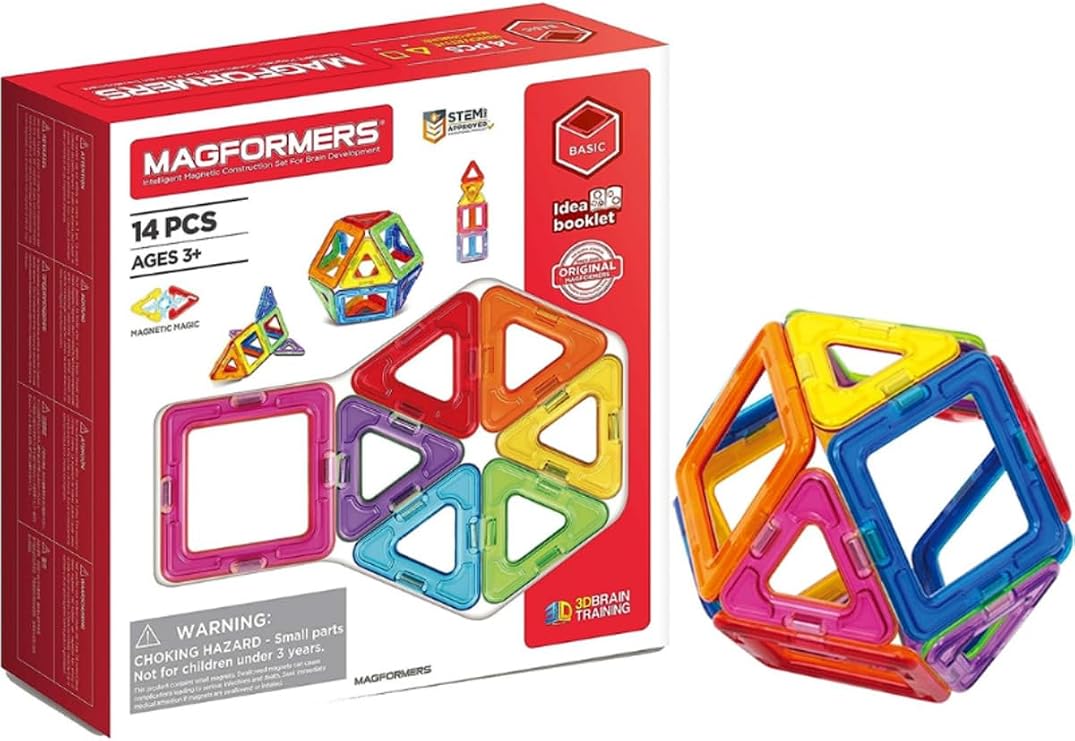 Magformers Mıknatıslı Basic Set, 14 Parça, 3 Yaş ve Üzeri