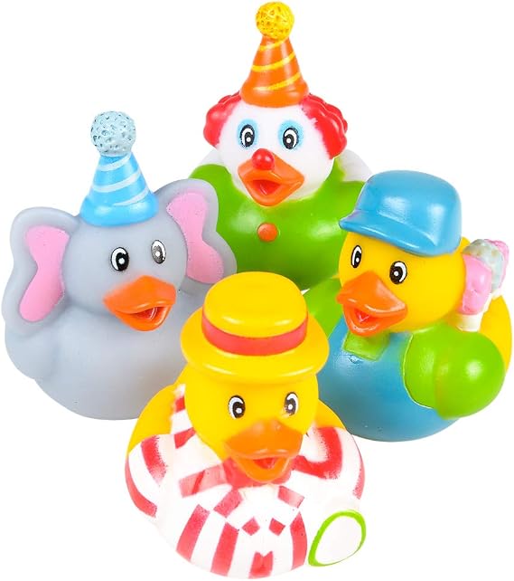 Rhode Island Novelty 2 Inch Carnival Rubber Ducks, One Dozen