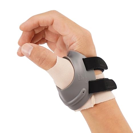 CMC Thumb Brace for Arthritis Pain Relief - Thumb Splint with sleeve for Osteoarthritis & Basal Joint Support - Adjustable & Lightweight Stabilizer for Men & Women (L, Left Hand)