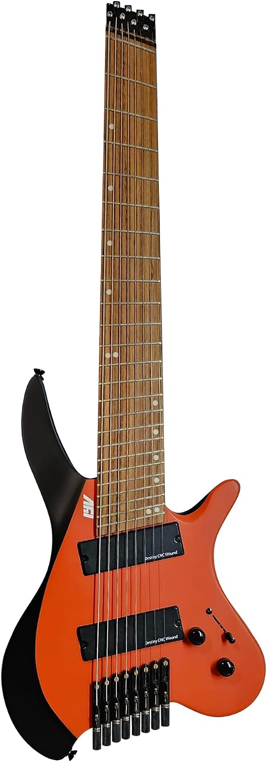 IYV IYV-IEHLFF8-300 Multiscale Headless 8 String Red Black IEHLFF8-300