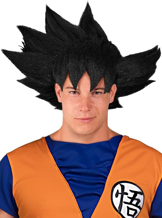 Funidelia | Goku Wig Dragon Ball for man Son Goku, Manga, Cartoons - Accessories for adults, costume accessories - Black