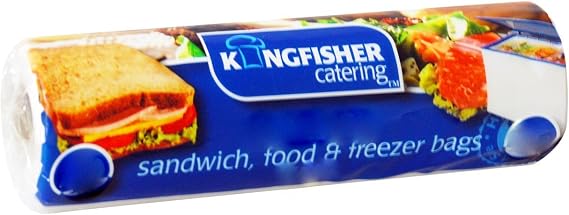 Kingfisher 200 LARGE FREEZER BAGS ON ROLL FOR CATERING & KITCHEN FOOD, FRIDGE FRESH