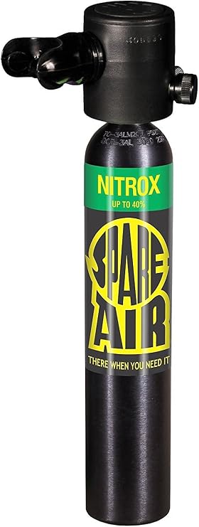 Spare Air New 3.0CF Nitrox Emergency Air Supply for Scuba Diving (Tank/Reg Only)