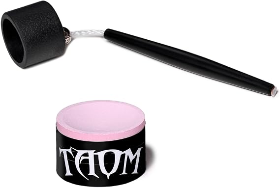 TAOM Pyro Billiard Pool Cue Premium Chalk - Pink - with Chalk Holder