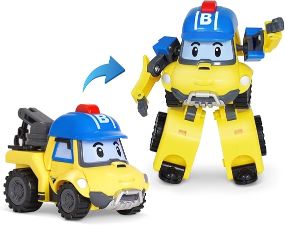 Robocar Poli 4-Inch Transforming Robot Buggy Car & Bucky Official Direct-Operated Genuine Product/robocar poli 2 Years, 3 Years, 4 Years, 5 Years Gift Birthday Graduation Entrance Children's Day