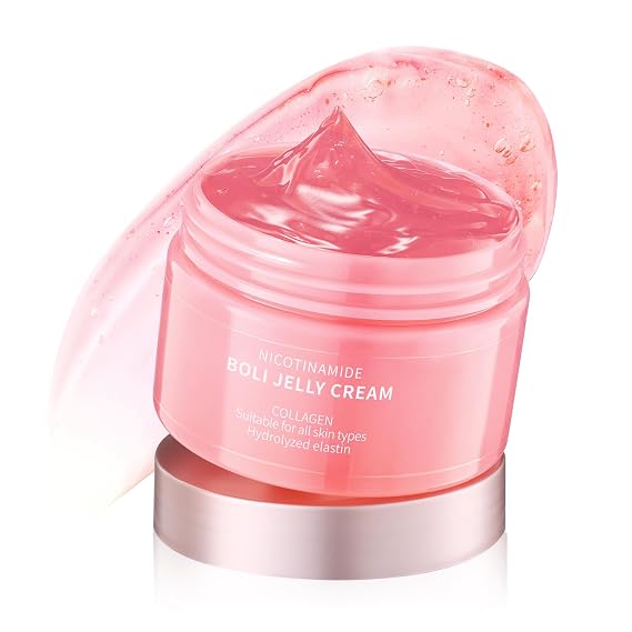 BOLI Collagen Jelly Moisturizing Hydrating Face Cream, 120g | Niacinamide, Hydrolyzed Collagen, All Skin Types, Neck, Tighetning