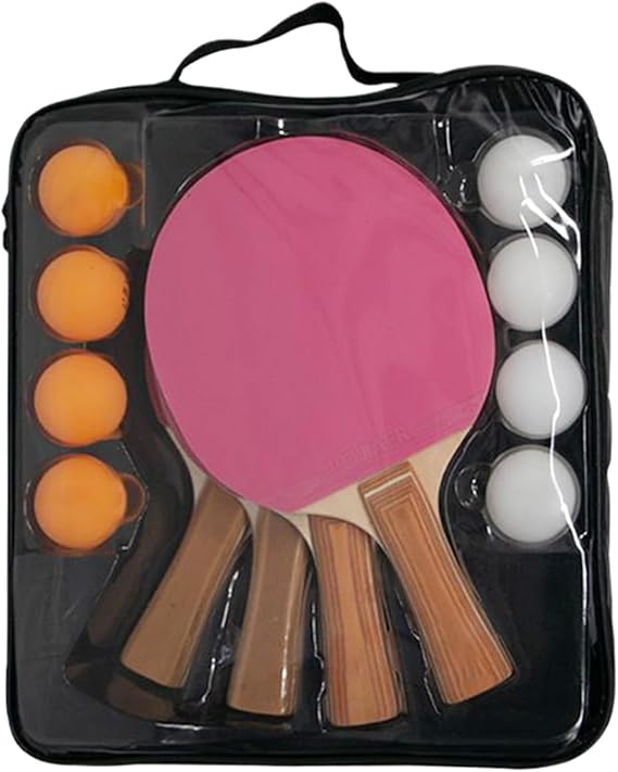 Portable Table Tennis Set 4 Colorful Rackets 8 Balls