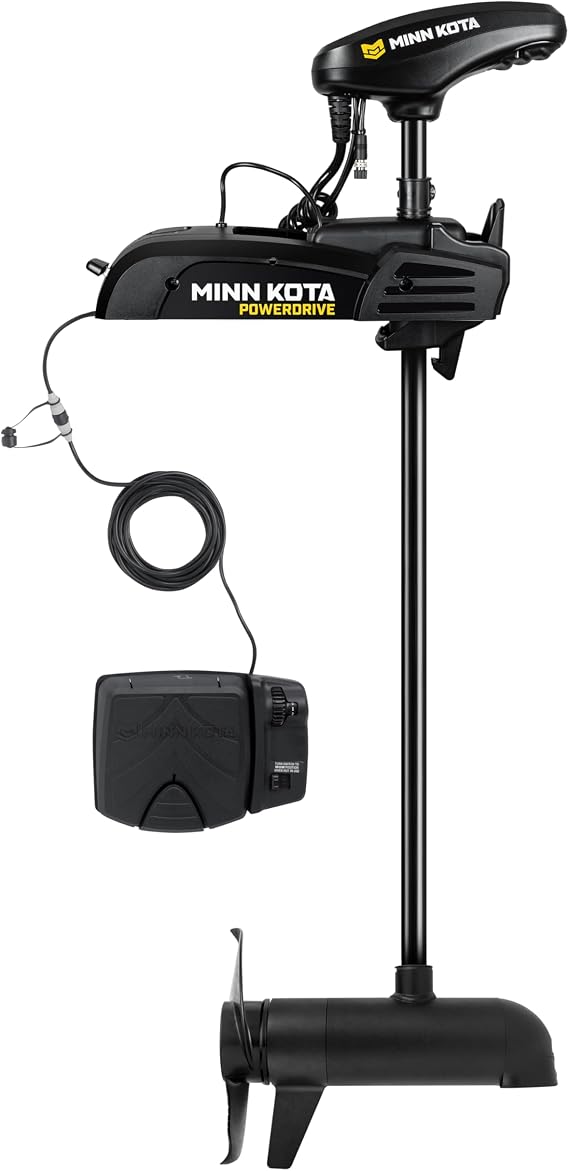 Minn Kota PowerDrive Bow-Mount Electric Trolling Motor with Dual Spectrum CHIRP Sonar 55 Lb. Thrust, 54 In. Shaft, Freshwater