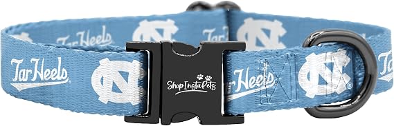 UNC Tar Heels Collars and Leashes | Officially Licensed | Fits All Pets! (Medium Collar)