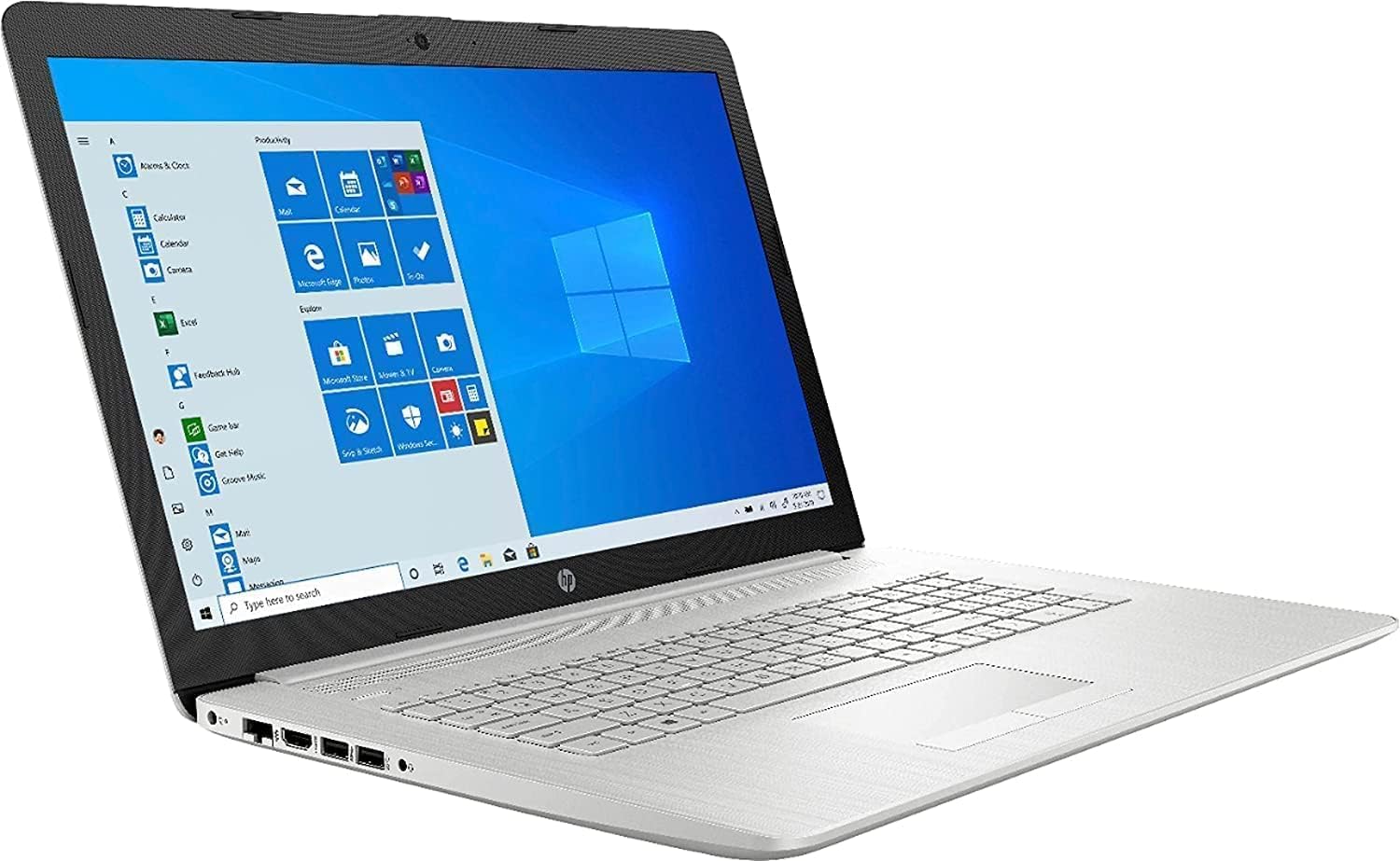 2022 Newest HP 17.3 Full HD IPS Premium Laptop | 11th Generation Intel Core i3-1115G4 | Intel UHD Graphics | 8GB DDR4 | 256GBSSD | Windows 11 Home | Silver | with USB3.0 HUB Bundle