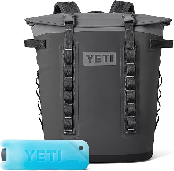 YETI Hopper M20 Backpack Cooler with YETI Ice 1 lb, Charcoal