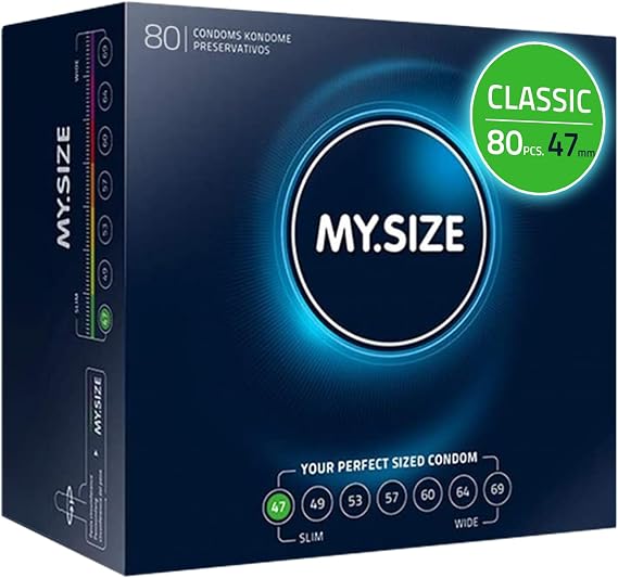 My.Size Condoms Size 1, 47mm, Mega Pack of 80