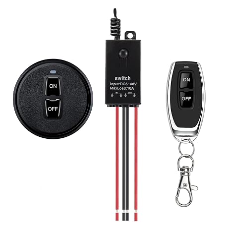 Mini Remote Control Switch,DC5V/12V/24V/48V/10A Relay,328FT Range