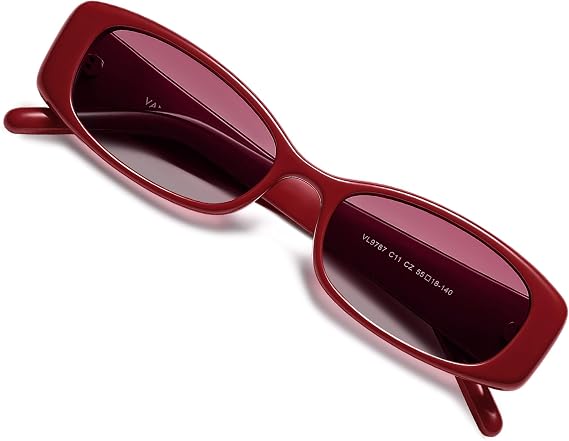 VANLINKER Trendy Small Polarized Rectangle Sunglasses for Women Men VL9787